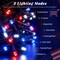 MYGOTO Red White and Blue String Lights,33FT 100LED 4th of July Patriotic Fairy Lights Outdoor Waterproof,8 Modes Memory UL Plug Independence Day Light for Home Party Holiday Tree Xmas Decoration